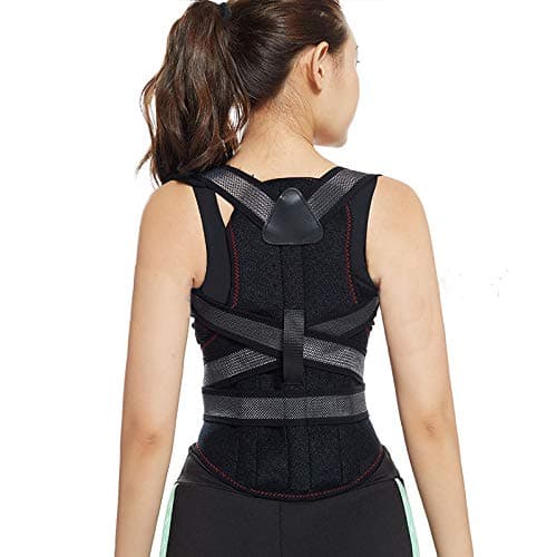 Posture Correcter Back Brace，Adjustable Breathable Comfort Clavicle & Shoulder Back Support Brace for Women and Men,Best Lower Back Support,Black XXL