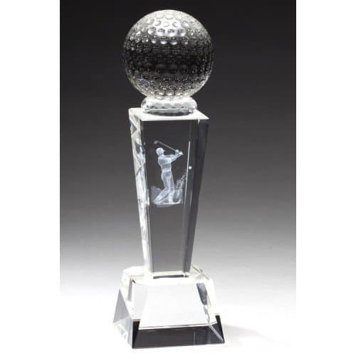 Crystal Golf Trophy with Free Engraving by Hit Trophy