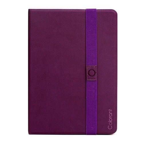 Colorant iPad 9.7/Air 1, 2, and 3 Patchworks Book Cover Standing Case (Purple)