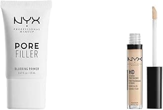 NYX PROFESSIONAL MAKEUPPore Filler Blurring Primer, Vegan Face Primer & HD Studio Photogenic Concealer Wand, Medium Coverage - Fair