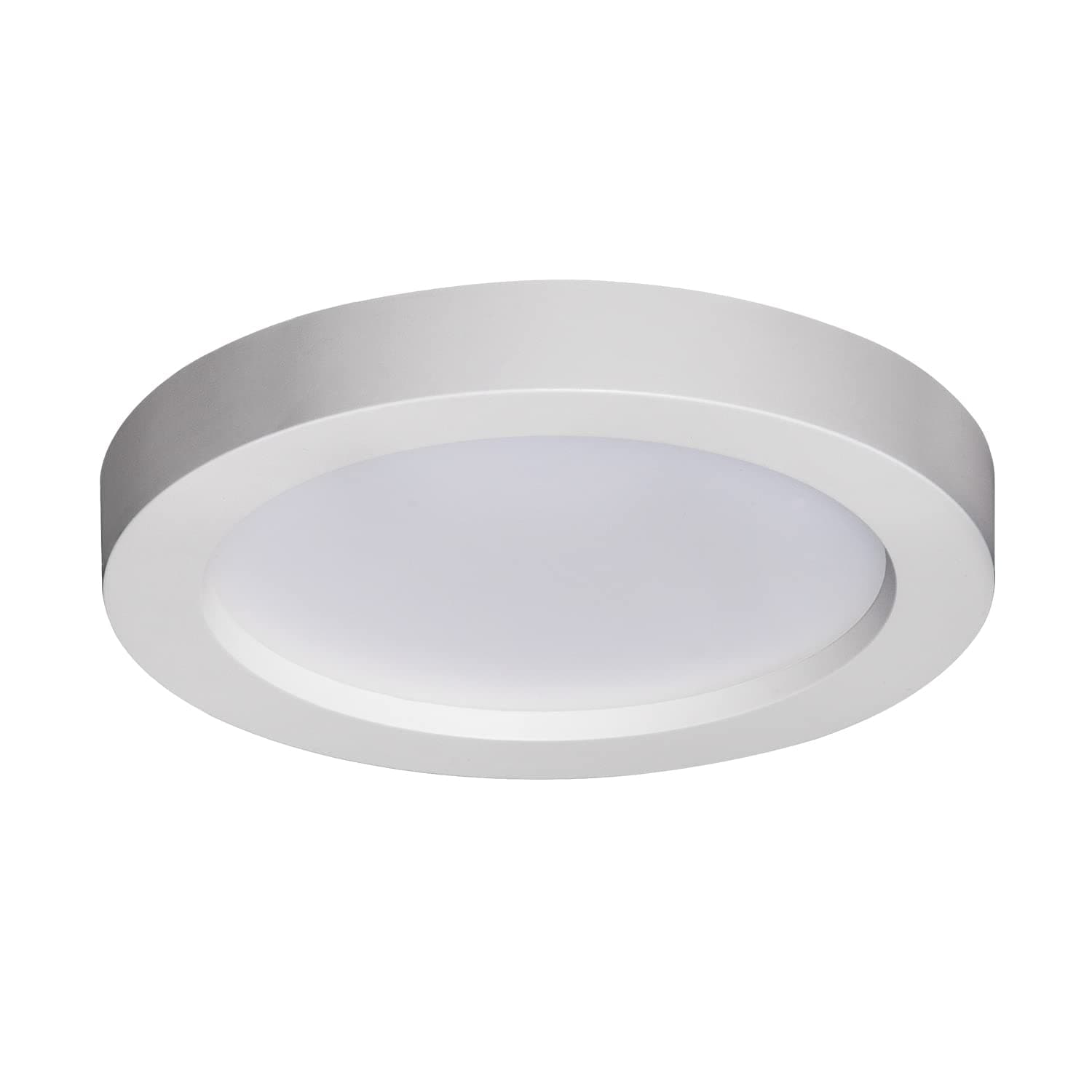 5" LED Flush Mount Ceiling Light，120V 11W 600LM，3000K Warm White Round Flat Panel Light, Surface Mounted Downlight（White）