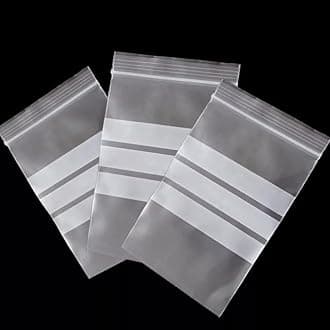 100 Write of Panel Plain Grip Seal Bags - Medium, Small, Mini, Little, Tiny Transparent Polythene Pouches - Resealable Clear Plastic Bags - 8" x 11" (203mm x 279mm)