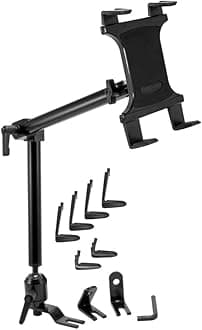 Mounts - Car Seat Rail Tablet Mount and Holder | Heavy-Duty for Car/Truck | Adjustable Angle & Height | Easy Installation & Removal | 22-inch Arm for Enhanced Accessibility & Convenience