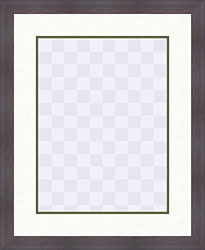 16x20 Walnut Frame with Double Mat Board (Pack of 25), White on Green
