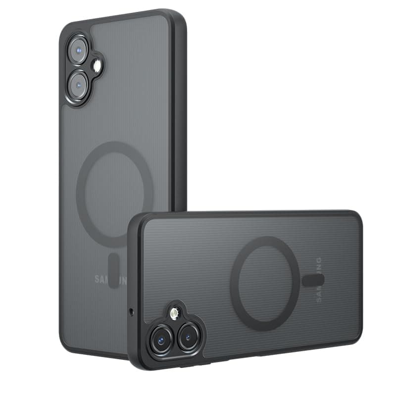 Compatible with Samsung Galaxy A06 Case Cover,Compatible with MagSafe,Compatible with Samsung Galaxy A06 Built-in Magnetic Anti-Shock Cell Phone Case Black