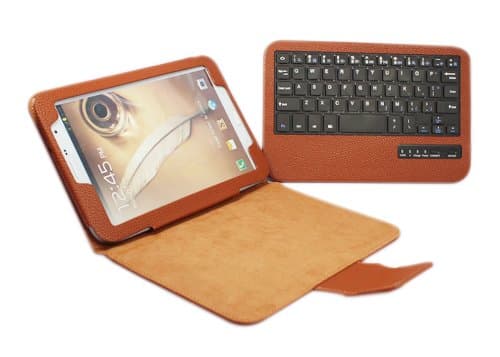 FOME Detachable Bluetooth Keyboard PU Leather Protective Case Tablet with Stand for Samsung Galaxy Note8.0 N5100 N5110 (Brown)