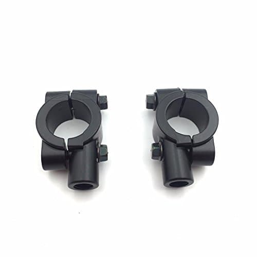 SEMT- Black 1" 25mm Motorcycle HandleBar 10mm Mirror Thread Mount Holder Clamp Adaptor [B074ML11ZF]