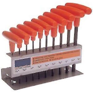 Allen (Hex) Key Wrench Set 9 PC Metric T-Handle Hex (Multi-Colour)