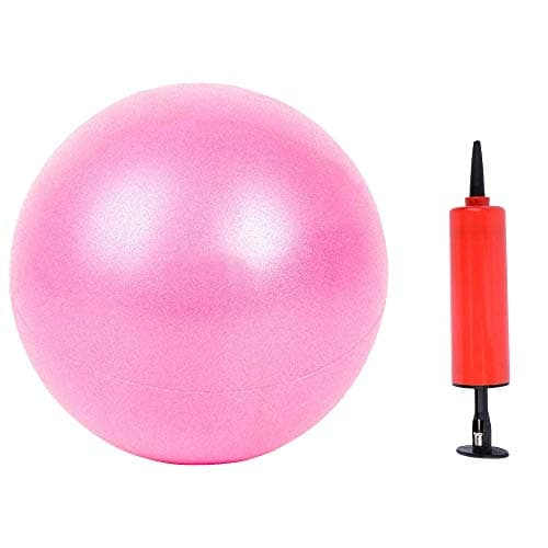 Mini Yoga Pilates Ball 10 Inch for Stability Exercise Training Gym Anti Burst and Slip Resistant Balls with Inflatable Straw