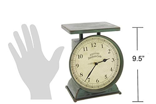 Park Hill Vintage Style Farmhouse Scale Table Clock