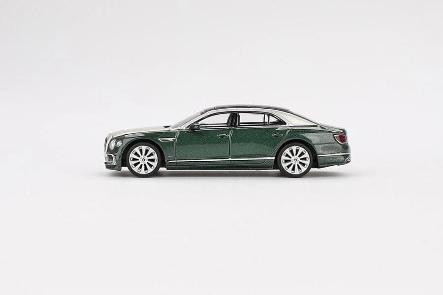 Diecast Model Car Compatible with Mini GT 1:64 Bentley Flying Spur White Sand Verdant Limited Edition MGT00867