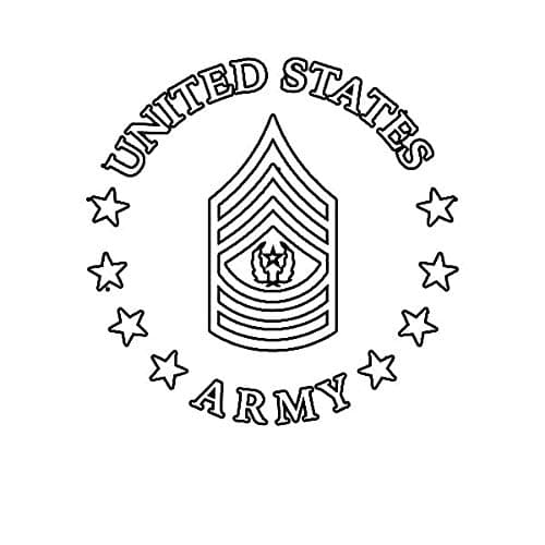 ION Graphics E-9 Sergeant Major of The Army US Army Rank Sticker Die Cut Decal SMA OR-9 E9 5" Bumper Locker Laptop Window - Sticks to Any Surface