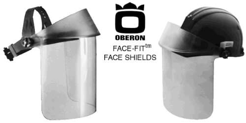 Oberon Face-Fit Face Shields (Clear Heat Reflective - 24K mirror gold coated