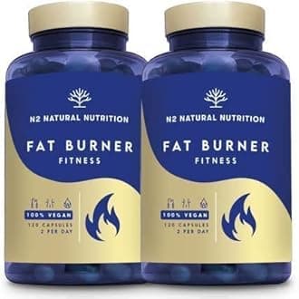 Best Fat Burner Weight Loss for Women and Men (Pack 2) Extreme Natural Thermogenic Slimming Pills. 240 Vegetal Capsules. Pure Energy Booster. 100% Natural. Vegan. N2 Natural Nutrition