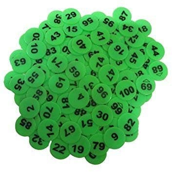 Plastic Numerical Token Coins, Coins (1 to 100) Round Shape Plastic Token, Multicolor Product