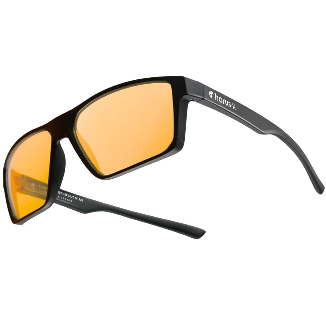 Horus X • Blue Light Glasses Men Women | Blue Light Blocking Glasses for Screen Anti-Fatigue Eye Migraine | Gaming Amber V2