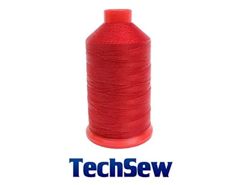 RED TechSew Premium Bonded Nylon Sewing Thread #138 T135 8oz Spool 1500 Yards for Upholstery, Leather Goods, Purses, Bags, Shoes