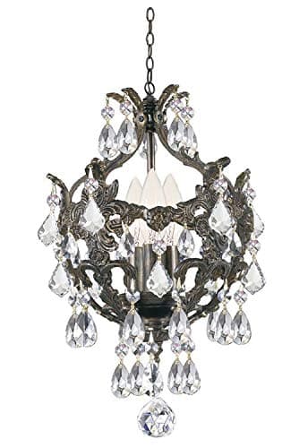 Legacy 3 Light Clear Crystal Bronze Mini Chandelier