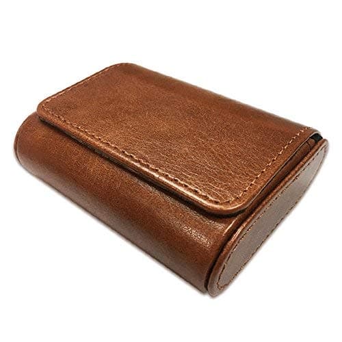 Earphone Case Microfiber Leather Earbuds Storage Pouch with Magnet clip for Headphones Headset MP3 Brown Rokerworld