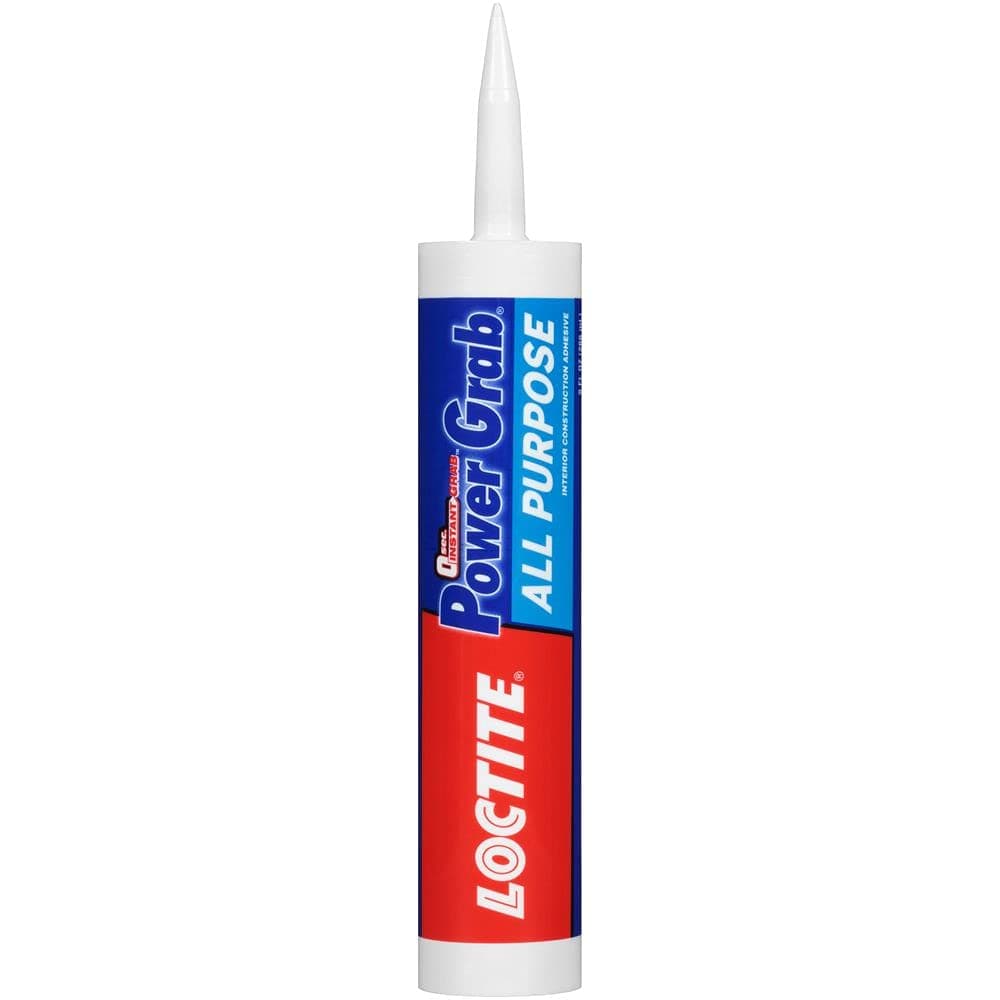 Loctite Power Grab Express All Purpose Construction Adhesive, 9 fl oz Cartridge, 1 Pack - Versatile Construction Glue for Cement, Tile, Wall & More