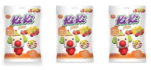 Kiki Plus Chews 100gr (Kiki plus bombone) 10.5oz, Pack of 3