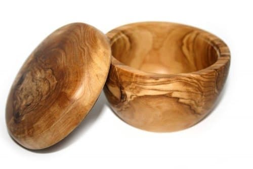 korium Olive Wood Shaving soap Dish