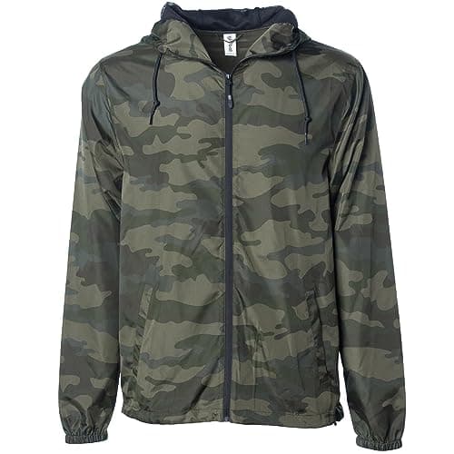 Global Blank mens Windbreaker Full Zip Up Windbreaker