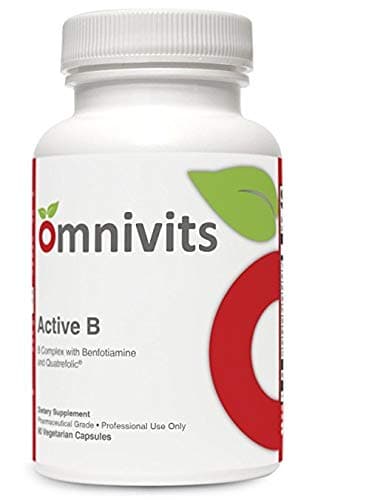 Active B | Vitamin B Complex with Benfotiamine & Folate (Quatrefolic) | Activated Forms Vitamins B2, B6 & B12 (Methylcobalamin) | Supports Cardiovascular, Adrenal, Stress-Related Functions | 90 VCaps