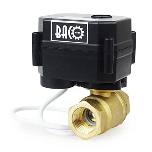BACOENG 1/2" DC12V Brass 2 Port Motorized Ball Valve, Electric Ball Valve NPT CR02