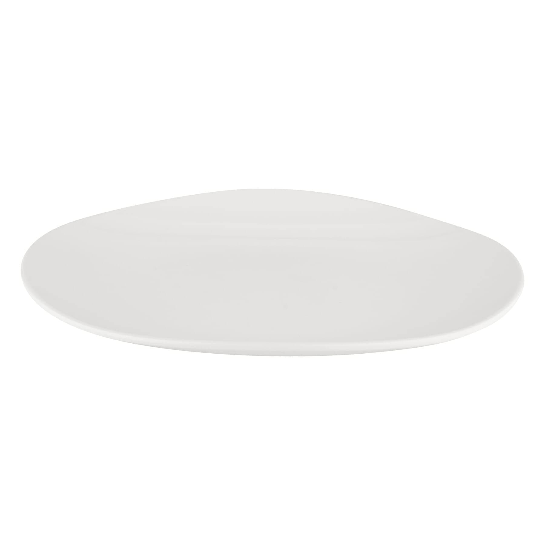 G.E.T. OP-1518-AW Heavy-Duty Shatterproof Plastic Oval Melamine Serving Platter, 15" x 11", Bone White