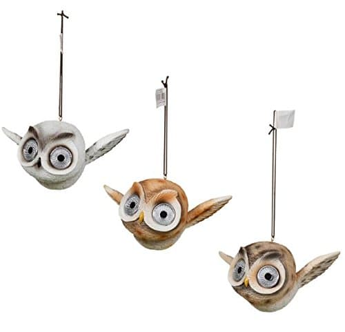 Springy Hanging Owl with Solar Light Up Eyes & 2 Designs Available