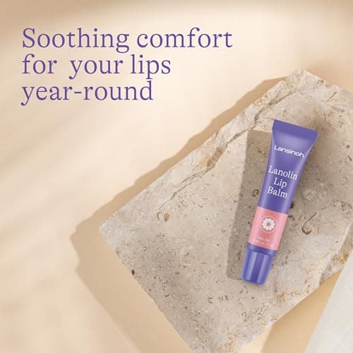 Lansinoh Lanolin Lip Balm, 4 Pack, 0.25 oz Each, Ultra-Moisturizing Lip Care with Natural Lanolin for Dry, Chapped Lips
