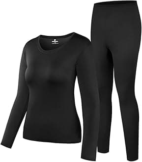 HEROBIKER Women's Ultra Soft Thermal Underwear Long Johns Set Base Layer Top & Bottom with Fleece Lined Winter
