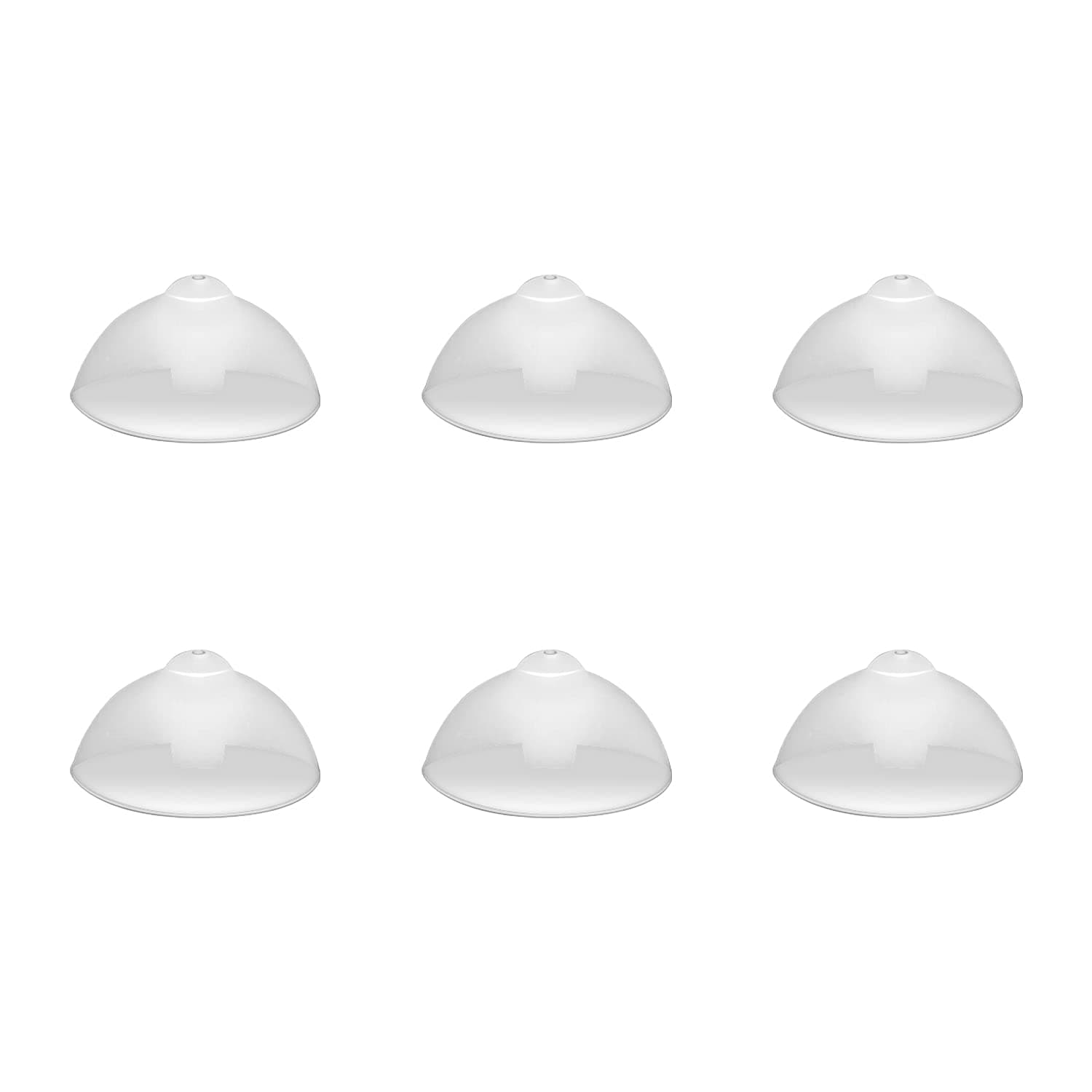 6-Pack White Mushroom-Shaped 0.47"/12mm Ear Domes for 2B Tubes – Secure Fit, Noise-Reducing Hearing Aid Tips(Medium)