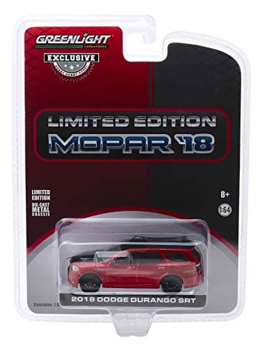2018 Dodge Durango SRT Octane Red and Black Limited Edition Mopar '18""Hobby Exclusive 1/64 Diecast Model Car by Greenlight 30131
