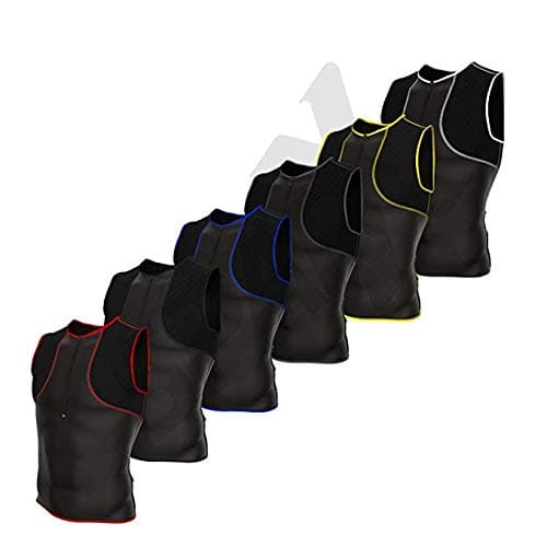 Foxter Active Men Triathlon Tank Compression Tri Top Racing Sleeveless Shirt Running Mesh Singlet