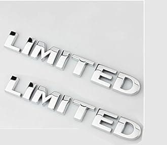 Yoaoo 2pcs(1set) Auto Tuning Limited Trunk Hood Door Emblem Badge Decal 3d Logo for Grand Cherokee Wrangler Compass Auto Chrome (2Pcs Silver)