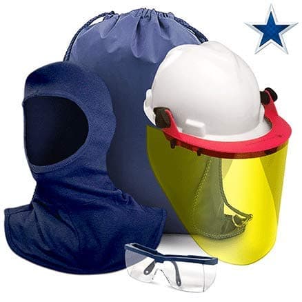 Safety Supply America Complete 8 Cal Arc Flash Face Shield Kit Made in USA