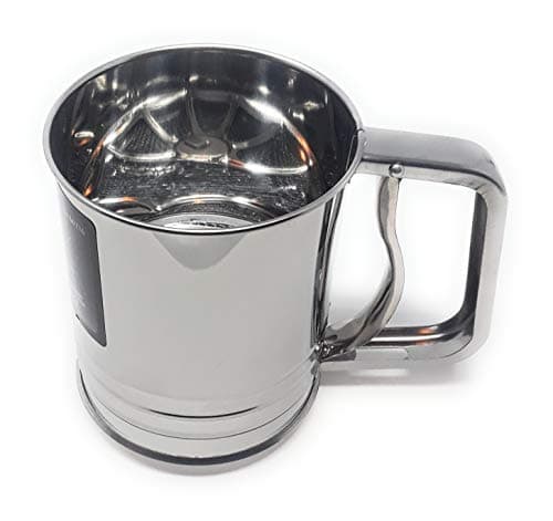 3 Cup Capacity Stainless Steel Flour Sifter Squeeze Handle