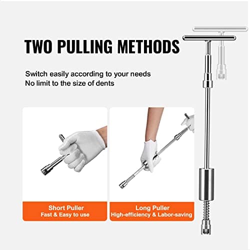 VEVOR 69 Pieces Bridge Dent Puller Slide Hammer Dent Repair Kit Including 20 Puller Tabs & 6 x Bridge Puller Tabs Dent Removal Tool for Car, Washing Machine etc