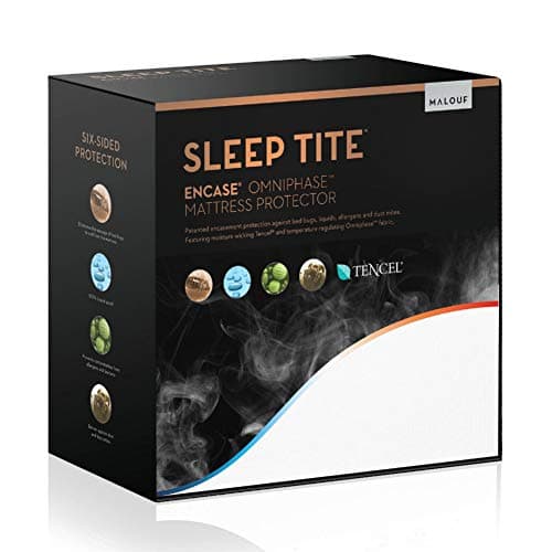 SLEEP TITE ENCASE OMNIPHASE Bed Bug Proof Waterproof Temperature Regulating Mattress Protector - King
