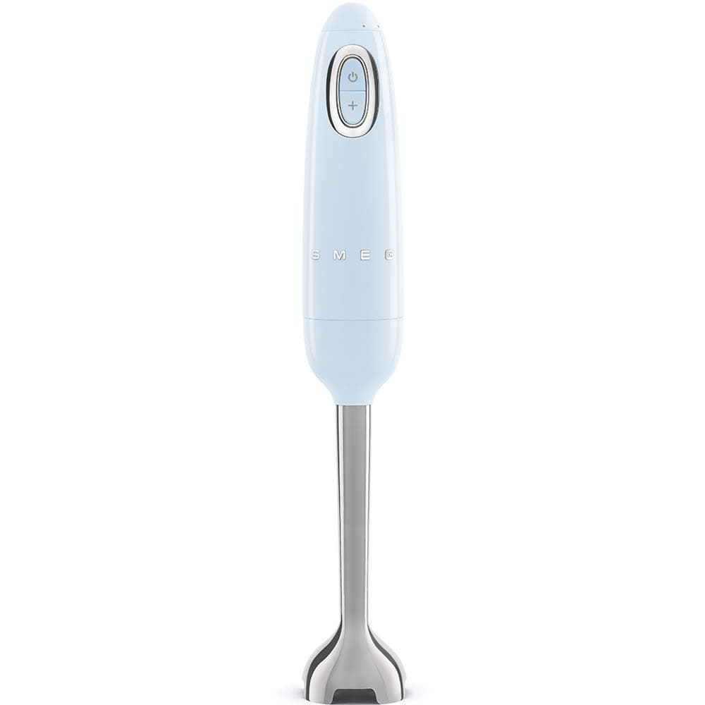 SMEG Handheld Immersion Blender 5 Speeds with Turbo Boost Stainless Steel Blades Nonslip Ergonomic Handle HBF11PBUS Pastel Blule