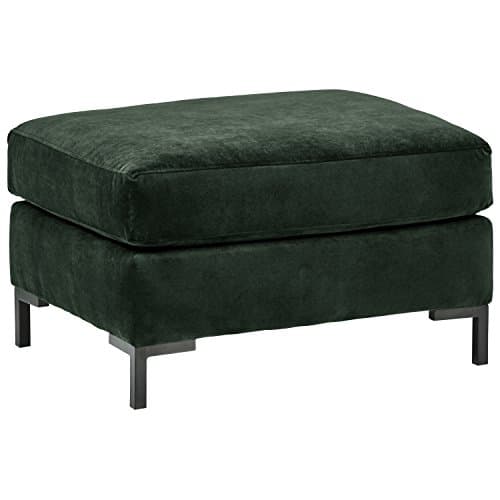 Amazon Brand – Rivet Edgewest Modern Ottoman, 32"W, Hunter Green