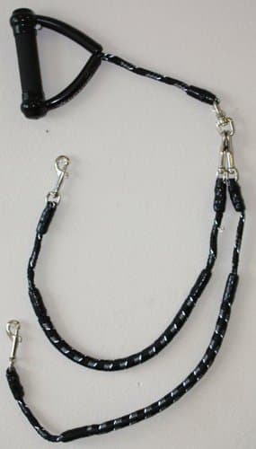 Super Coupler Short, walk multiple dogs tangle-free - 43 inches long - option to disconnect to be used with one dog - built-in swivel that prevents the tangling of leashes - Black/Silver