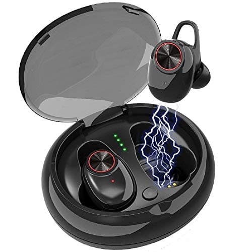LUT,Truly Wireless Earbuds Noise Cancelling-Bluetooth 5.0 Mini in Ear Headphones 3D Stereo Sound, 24 Hours Playtime Quality Stereo Sound, Built-in Microphone, Charging Case