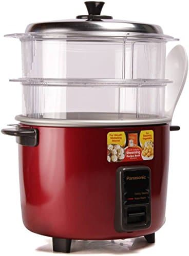 Panasonic SR-WA18H SS 1.8 Liters Automatic Cooker Steamer Colour Red Maroon