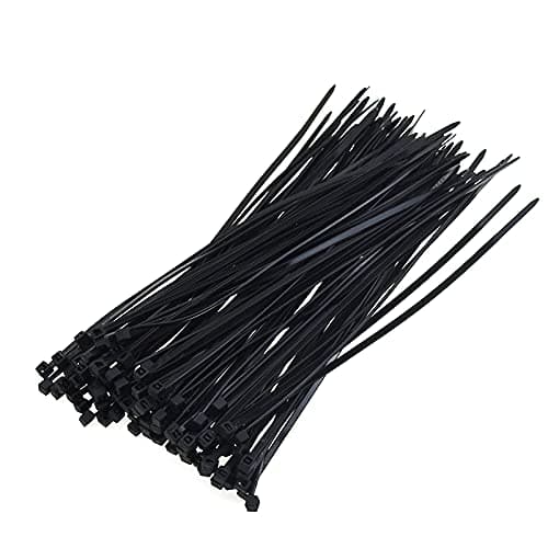 100pcs 2.5 * 100mm 2.5 * 150mm 2.5 * 200mm Self Locking Nylon Cable Zip Ties (Black 100Pcs,2.5X100mm)