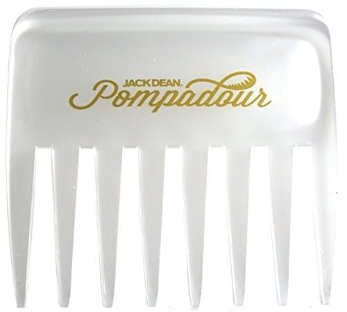 Jack Dean Pompadour Streaker Comb - 4 Colours - Black, Clear, Red or White (Clear) by Jack Dean
