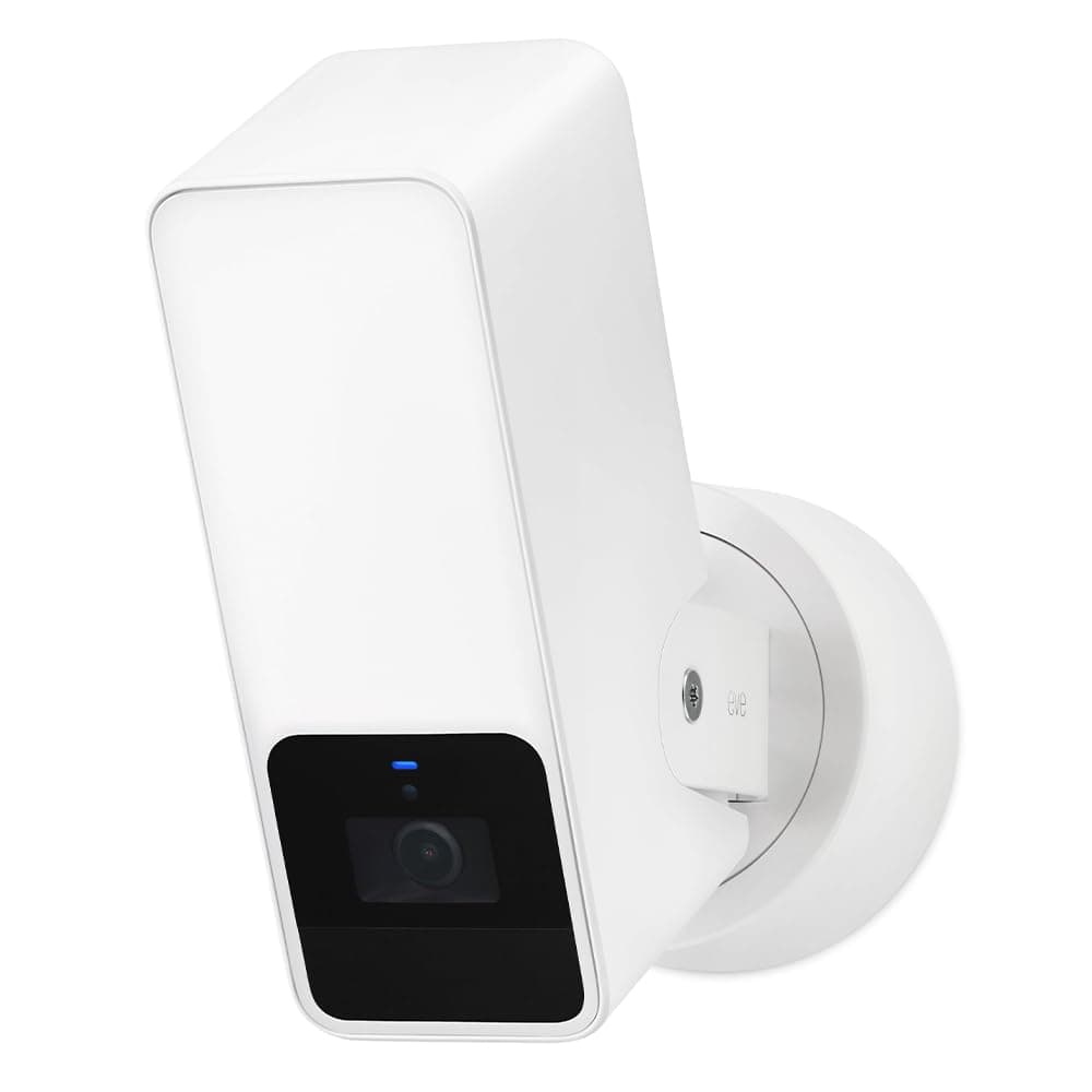 Outdoor Cam (White Edition) – Secure floodlight Camera, (HomeKit Secure Video), 1080p, Night Vision, Wi-Fi (2.4 GHz), Motion Sensor, Two-Way Communication, Flexible & Easy Installation