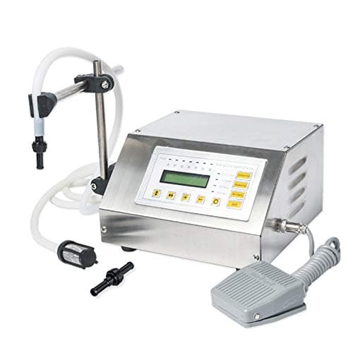 ZONEPACK Liquid Filling Machine Pump Numerical Filler Digital Control Drink Water Alcohol 5ml to 3500ml GFK160 (Machine With One Extra 10mm Nozzle)